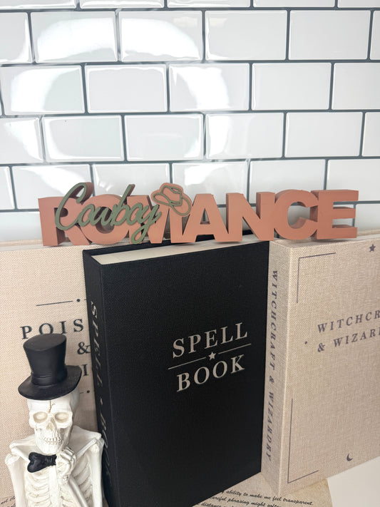 COWBOY ROMANCE SHELF DECOR SIGN