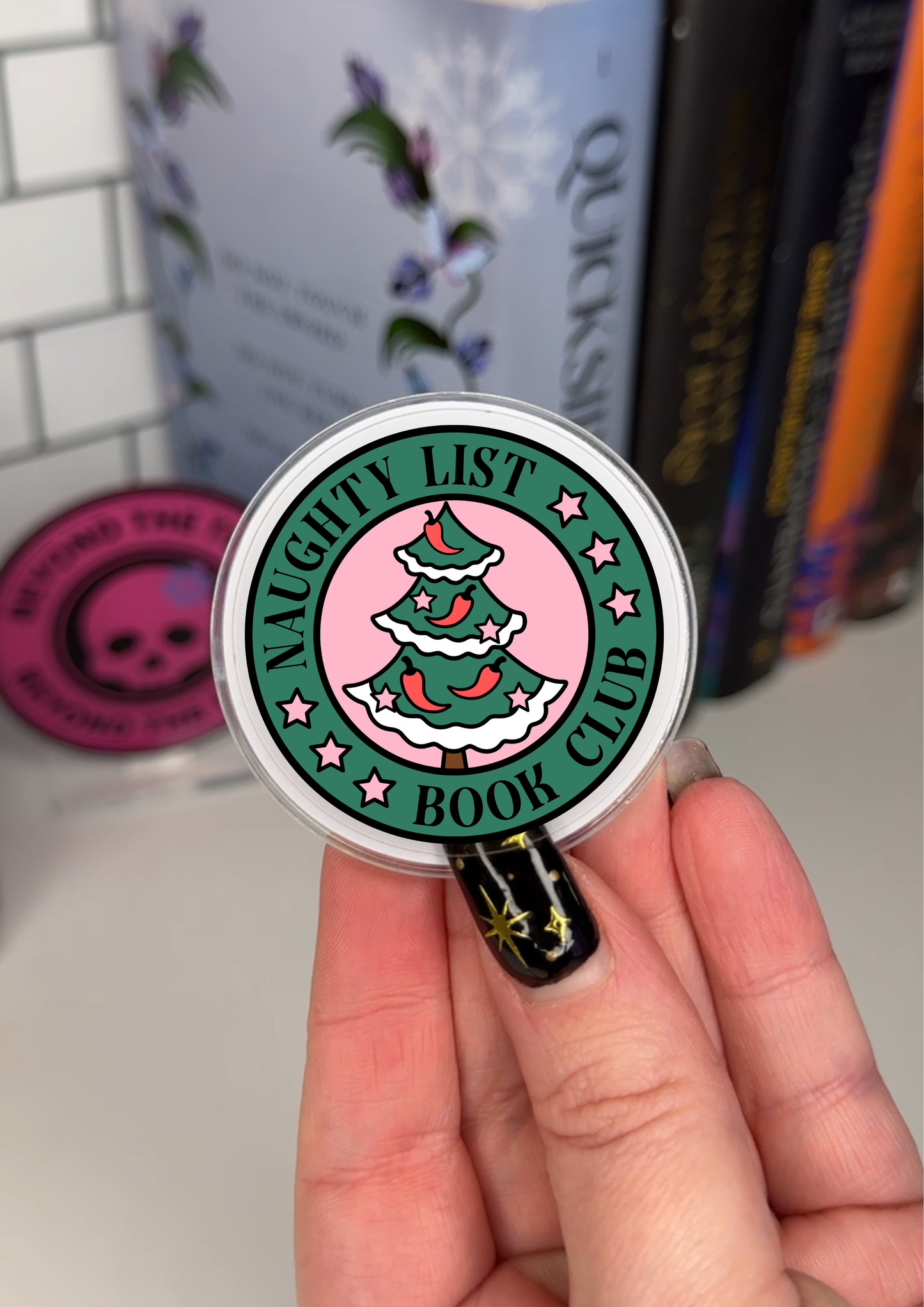 Naughty List Book Club eReader Grip