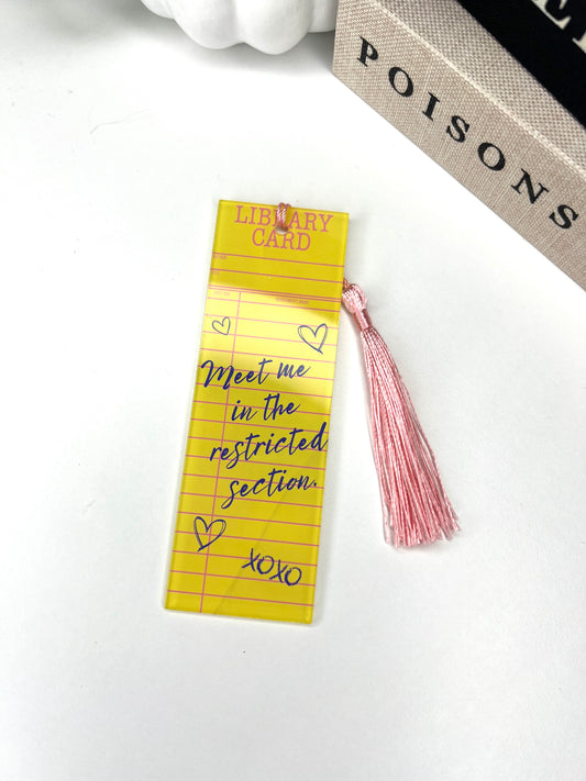 Meet me in the Restricted Section Bookmark