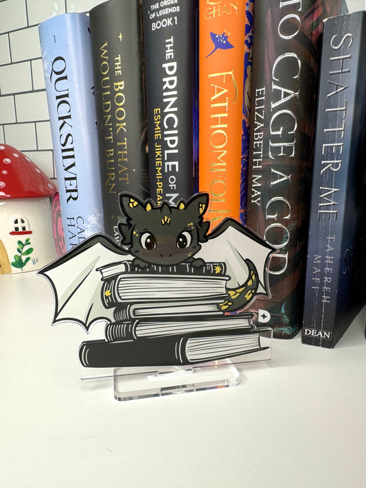 Cute Book Dragon Book Club Book Shelf Decor